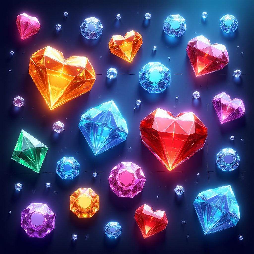 Bejeweled gem matching puzzle